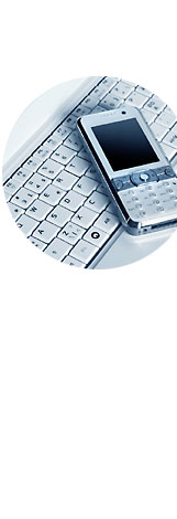 handy und Computer-Tastatur